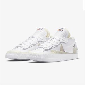 Nike Blazer Low x sacai - White Patent Leather